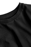 Taurus Boğa Baskılı Relaxed Fit Bisiklet Yaka Siyah Tişört T-shirt