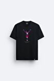 Barcelona  Ronaldinho Özel Tasarım Baskılı Siyah Tişört T-shirt