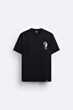 Ronaldinho Özel Tasarım Baskılı Siyah Tişört T-shirt