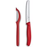 Victorinox Kırmızı Ikili Set / Yan Soyacak ve 11 cm Bıçak
