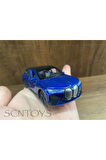 Die Cast Bmw İX Metal Oyuncak Araba Jip 12 Cm Model Araç Bmw İX Xdrive50 Diecast Araba Bmw ix Mavi