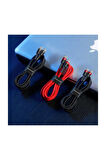 Cafule Series Type-C PD2.0 60W Flash Charge Cable (20V 3A) 1M Siyah-Kırmızı 0002342347504