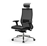 Samurai Ergonomik Fileli ve Deri Yönetici Koltuğu / Ofis Sandalyesi - 23.3.5.109 Siyah