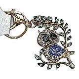 Mavi Kristal Taşlı Baykuş Anahtarlık