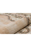 Bej Modern Vintage Eskitme Halı 159x263