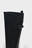 Kadın Kemer Tokalı Yandan Fermuarlı Günlük Çizme Elena Siyah