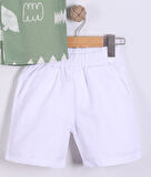 Erkek Çocuk Karışık Desenli Gömlek Şört 2'li Takım 