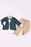 Erkek Bebek Zıbınlı Ceketli 4'lü Takım