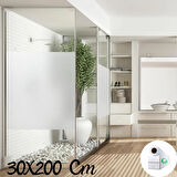 30 Cm x 2 Metre Cam Kumlama, Ofis, Duşakabin ve Balkon Camı Kaplama Folyosu