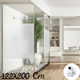 122 Cm x 2 Metre Cam Kumlama, Ofis, Duşakabin ve Balkon Camı Buzlu Kaplama Folyosu