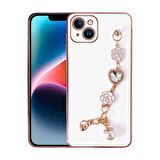 Teleplus Apple iPhone 15 Plus Kılıf Kamera Korumalı El Tutmalı Taka Taşlı Kapak