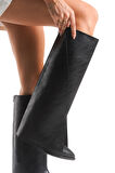 Kadın Sivri Burun Topuklu Günlük Çizme & Bot Spigo Siyah