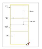 PİA Etiket 70 x 100 mm 5.000 Adet Termal Barkod Etiketi 500 Sarımlı 10 Rulo