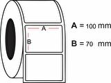 PİA Etiket 70 x 100 mm 5.000 Adet Termal Barkod Etiketi 500 Sarımlı 10 Rulo