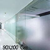 90 Cm x 2 Metre Gümüş Frosted Cam Kumlama, Ofis, Duşakabin ve Balkon Camı Buzlu Kaplama Folyosu
