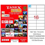 Tanex Tw-2216 Lazer Etiket 105X35 Mm Tw2216Las10100