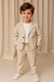 Erkek Çocuk Keten Ceket Pantolon 3'lü Takım