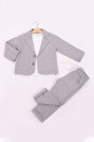 Erkek Çocuk Keten Ceket Pantolon 3'lü Takım