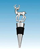 Zarif Gümüş Gri Kaplama Geyik Şeklinde Şarap Ve Şampanya Tıpası