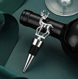 Zarif Gümüş Gri Kaplama Geyik Şeklinde Şarap Ve Şampanya Tıpası