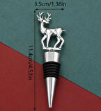 Zarif Gümüş Gri Kaplama Geyik Şeklinde Şarap Ve Şampanya Tıpası