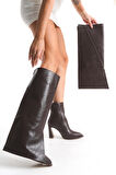 Kadın Sivri Burun Topuklu Günlük Çizme & Bot Spigo Kahve