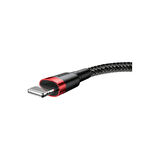 Baseus Cafule Lightning Için 2.4A 1m USB Kablo Kırmızı Siyah