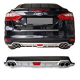 Ford Focus 3 sedan-hb uyumlu arka tampon altı difüzör Siyah 2011-2014 arası