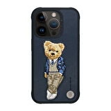 Teleplus Apple iPhone 15 Pro Kılıf Zuckbear London Classic Serisi Desenli Kapak