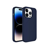 Teleplus Apple iPhone 14 Pro Max Kılıf Plas Tacsafe Wireless Şarj Özellikli Silikon Lacivert