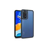 Teleplus Xiaomi Redmi Note 11 Pro 5g Kılıf Flora Sert Silikon Arkası Cam Şeffaf Siyah