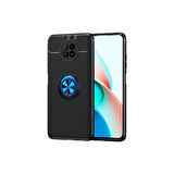 Teleplus Xiaomi Redmi Note 9 5g Kılıf Ravel Silikon Yüzüklü Mıknatıslı Mavi