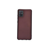 Teleplus Samsung Galaxy A31 Kılıf Premier Silikon Esnek Koruma Mürdüm