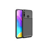 Teleplus Huawei P40 Lite E Kılıf Negro Karbon Dizayn Silikon Siyah