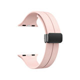 Teleplus Watch Ultra Kordon Ayalanabilir Mıknatıslı Mat Silikon KRD84 Açık Pembe