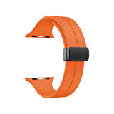 Teleplus Watch Se 2 2022 44MM Kordon Ayalanabilir Mıknatıslı Mat Silikon KRD84 Turuncu