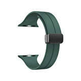 Teleplus Watch 7 41MM Kordon Ayalanabilir Mıknatıslı Mat Silikon KRD84 Koyu Yeşil