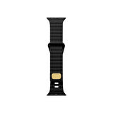 Teleplus Watch 6 40 mm Kordon Silikon Metal Tokalı Ayarlanabilir KRD73 Siyah