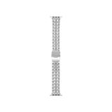 Teleplus Watch Se 40 mm Kordon Mat Parlak Şerit Bakla Desenli KRD54 Gümüş