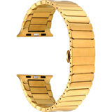 Teleplus Watch Series 8 45MM Kordon Alüminyum Alaşım Çizgi Desenli KRD79 Gold