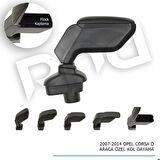 Opel Corsa D Araca Özel Kol Dayama Kolçak Siyah 2007-2014 arası modellere uyumlu