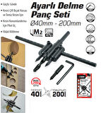 Ayarlı Delme Panç Seti 40-200 Mm Kod:2186