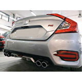 Çmk Honda Civic Fc5 2016-2020 Difüzör 4 Egzozlu Silver