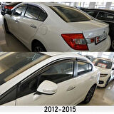 ÇMK Honda Civic Fb7 2012-2015 Cam Rüzgarlığı Krom (Çıtalı)