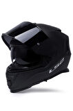 Storm Mat Siyah Kask 2 Cam