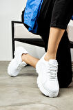 Günlük Kadın Spor Ayakkabı Yüksek Taban 6 Cm Sneaker Siyah - Beyaz - Bej - Rugan - Süet 001