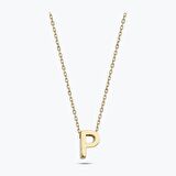 Altın P Harfi Kolye