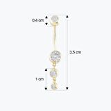 Altın Sallantılı Göbek Piercing