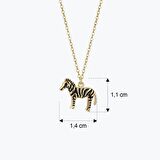 Altın Zebra Kolye