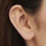 Altın Tragus Kelebek Piercing